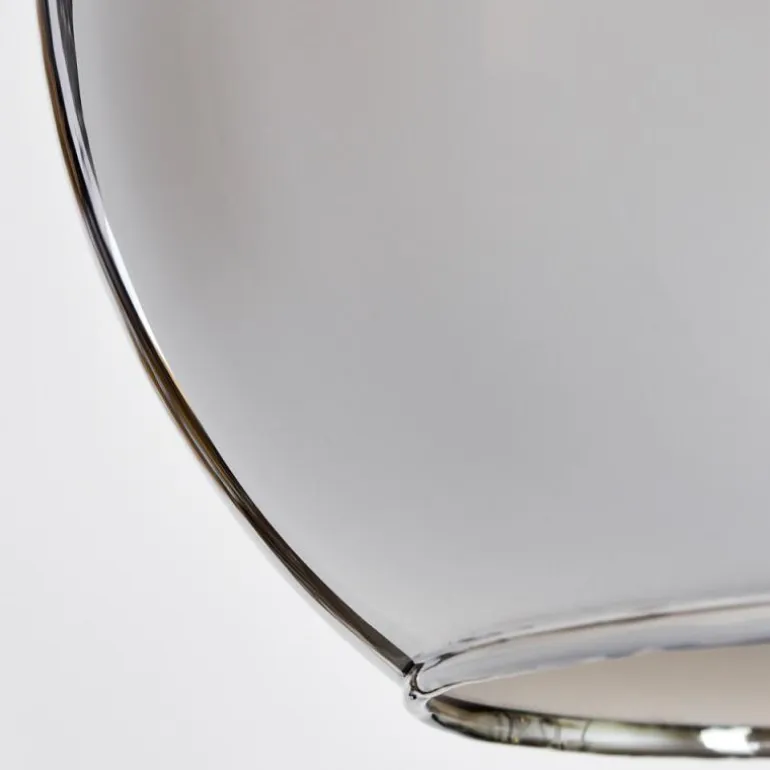 Suspension Verre 30 cm Koyoto Chrome, 1 lumière