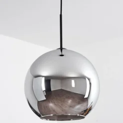 Suspension Verre 30 cm Koyoto Chrome, 1 lumière