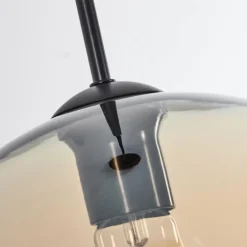 Suspension Verre 30 cm Koyoto Ambre, 1 lumière