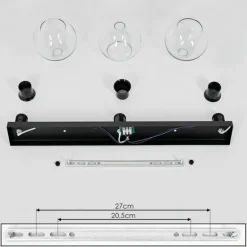 Suspension Verre 15 cm Koyoto Clair, 3 lumières