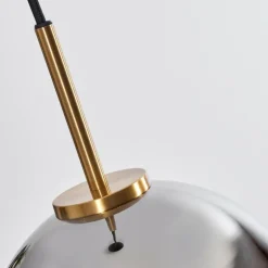 Suspension Verre 20 cm Koyoto Or, Noir, 1 lumière