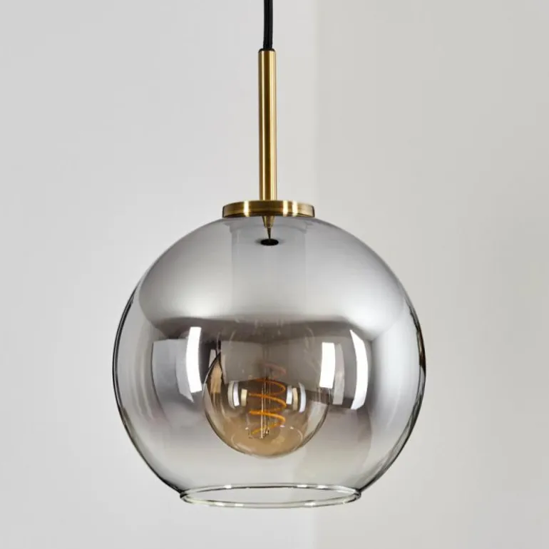 Suspension Verre 20 cm Koyoto Vieux laiton, 1 lumière