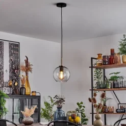 Suspension Verre 20 cm Koyoto Vieux laiton, 1 lumière