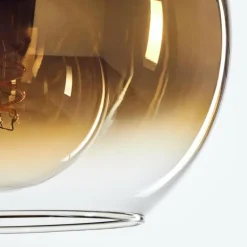 Suspension Verre 20 cm Koyoto Vieux laiton, 1 lumière