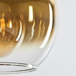 Suspension Verre 25 cm Koyoto Noir, Argenté, 1 lumière