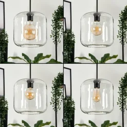 Suspension Verre 25cm Lauden Clair, 1 lumière