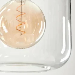 Suspension Verre 25cm Lauden Clair, 1 lumière