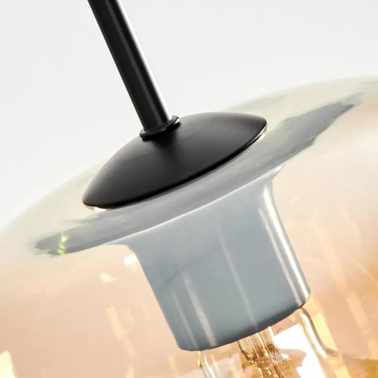 Suspension Verre 20cm Lauden Ambre, 1 lumière