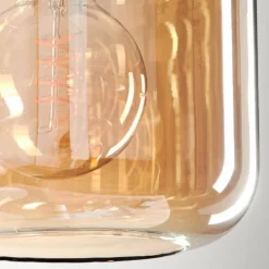 Suspension Verre 20cm Lauden Ambre, 1 lumière