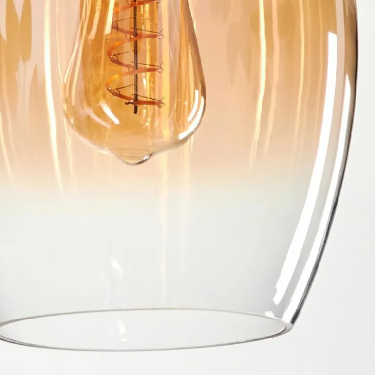 Suspension Verre 20cm Vevino Noir, 1 lumière