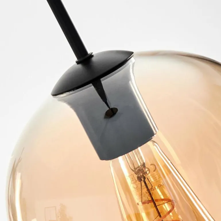 Suspension Verre 20cm Vevino Ambre, 1 lumière