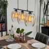 Suspension Verre 20cm Vevino Clair, 3 lumières