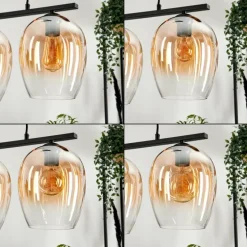 Suspension Verre 20cm Vevino Clair, 3 lumières