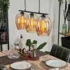 Suspension Verre 20cm Vevino Ambre, 3 lumières