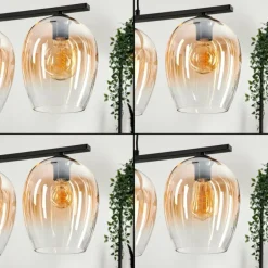 Suspension Verre 20cm Vevino Clair, 4 lumières