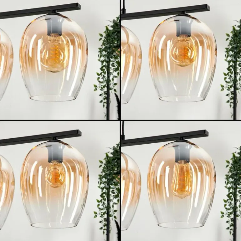 Suspension Verre 20cm Vevino Clair, 4 lumières