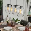 Suspension Verre 20cm Vevino Clair, 4 lumières