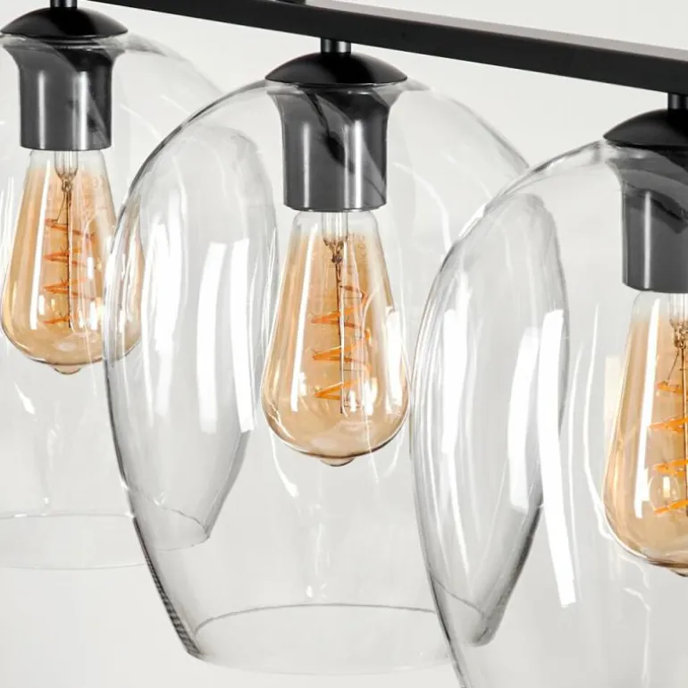 Suspension Verre 20cm Vevino Clair, 4 lumières