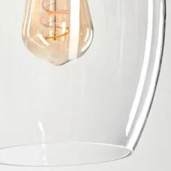 Suspension Verre 20cm Vevino Clair, 1 lumière
