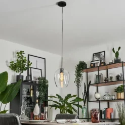 Suspension Verre 20cm Vevino Clair, 1 lumière