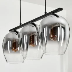 Suspension Vevino Clair, Fumé, 3 lumières