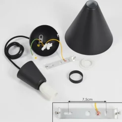 Suspension Vijes Noir, 1 lumière