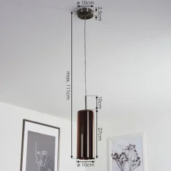 Suspension Vimodrone Nickel mat, 1 lumière