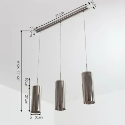 Suspension Vimodrone Nickel mat, 3 lumières