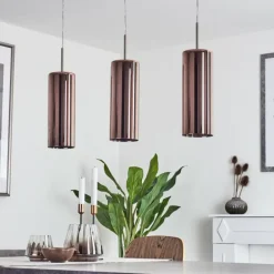 Suspension Vimodrone Nickel mat, 3 lumières