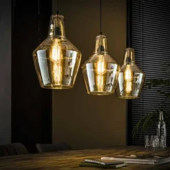 Suspension WAALSORDEN Transparent, 3 lumières