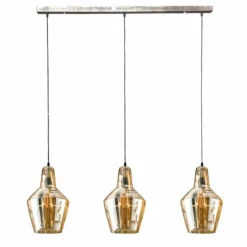 Suspension WAALSORDEN Transparent, 3 lumières