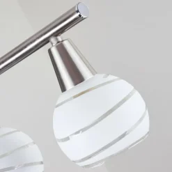 Suspension Warga LED Nickel mat, 4 lumières
