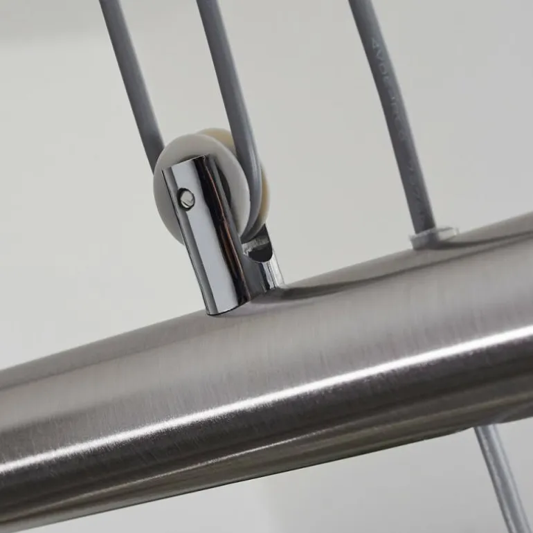 Suspension Warga LED Nickel mat, 4 lumières