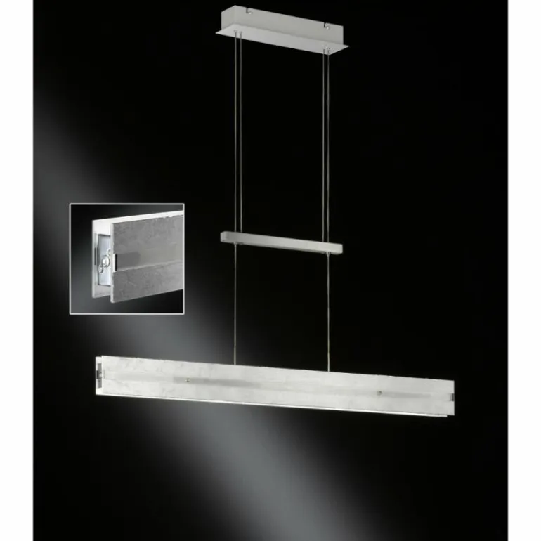 Suspension Wofi ARLON LED Argenté, 2 lumières