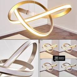 Suspension Woyens LED Acier brossé, 1 lumière