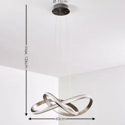 Suspension Woyens LED Acier brossé, 1 lumière