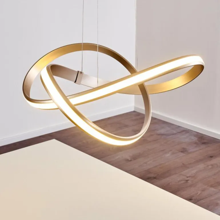 Suspension Woyens LED Acier brossé, 1 lumière