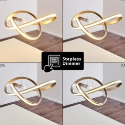 Suspension Woyens LED Acier brossé, 1 lumière