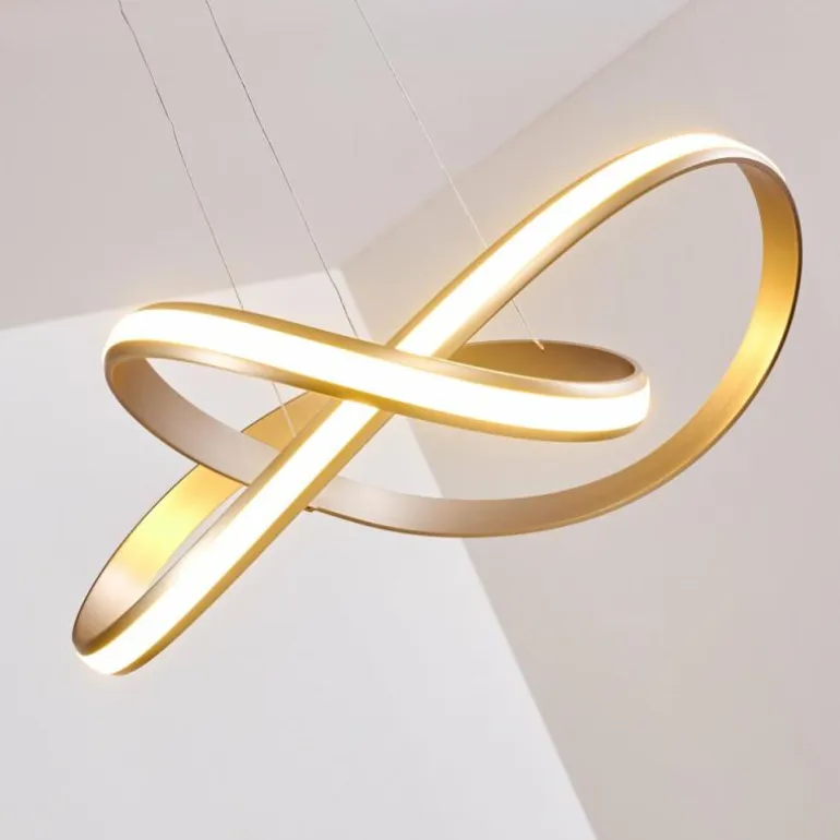 Suspension Woyens LED Acier brossé, 1 lumière