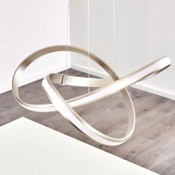 Suspension Woyens LED Acier brossé, 1 lumière