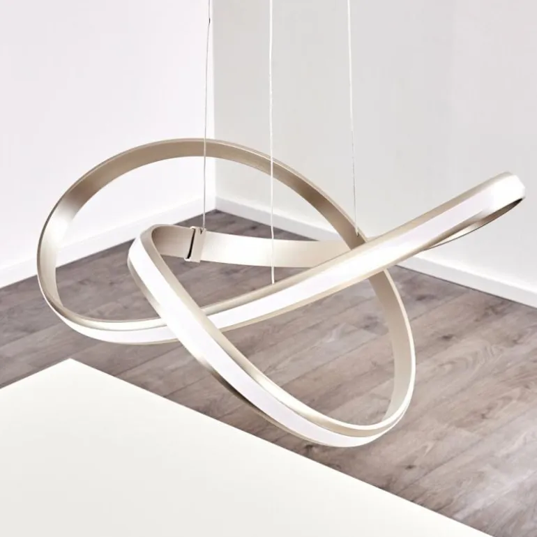 Suspension Woyens LED Acier brossé, 1 lumière