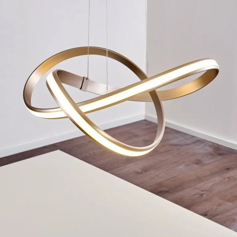 Suspension Woyens LED Acier brossé, 1 lumière