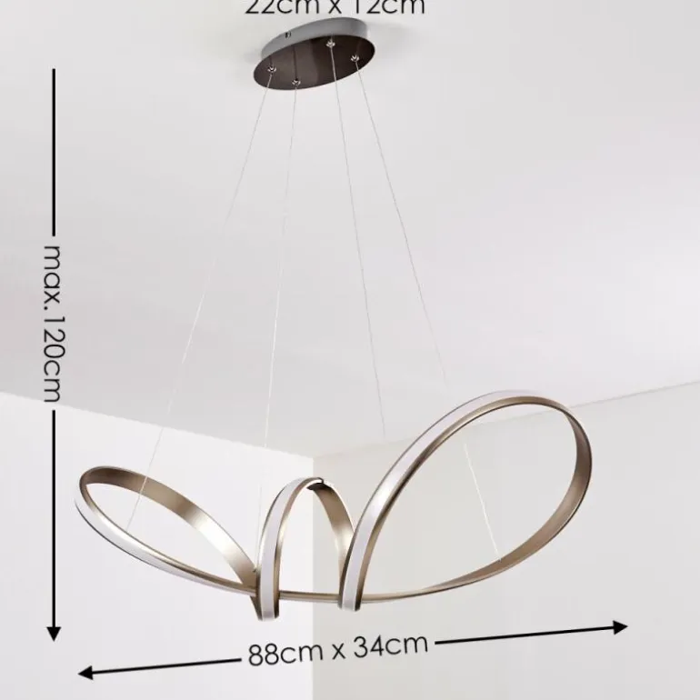 Suspension Woyens LED Acier inoxydable, 1 lumière