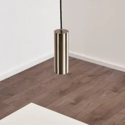 Suspension Zuoz Nickel mat, 1 lumière