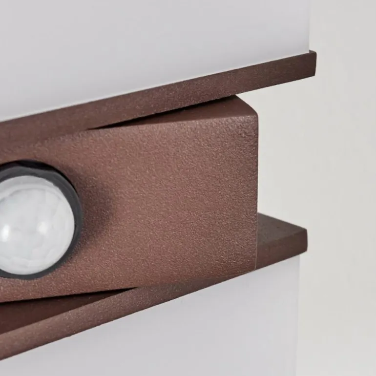 Swanek Lampe murale d´extérieur, Applique murale LED Rouille, 2 lumières, Détecteur de mouvement