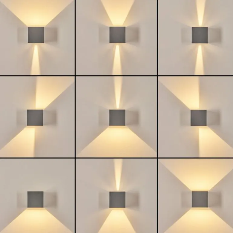 Tamarin Lampe murale d´extérieur, Luminaire Up & Down, Applique murale LED Gris, Argenté, 1 lumière