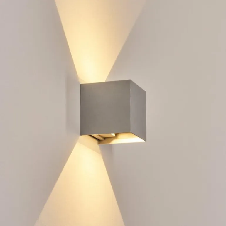 Tamarin Lampe murale d´extérieur, Luminaire Up & Down, Applique murale LED Gris, Argenté, 1 lumière