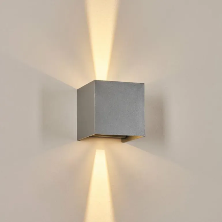 Tamarin Lampe murale d´extérieur, Luminaire Up & Down, Applique murale LED Gris, Argenté, 1 lumière