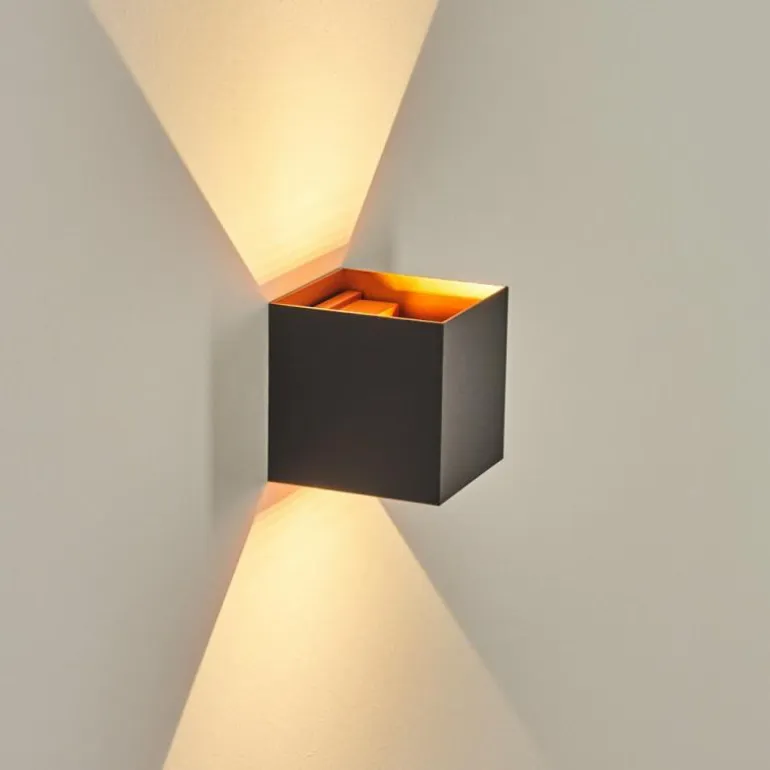 Tamarin Lampe murale d´extérieur, Luminaire Up & Down, Applique murale LED Cuivre, Noir, 1 lumière