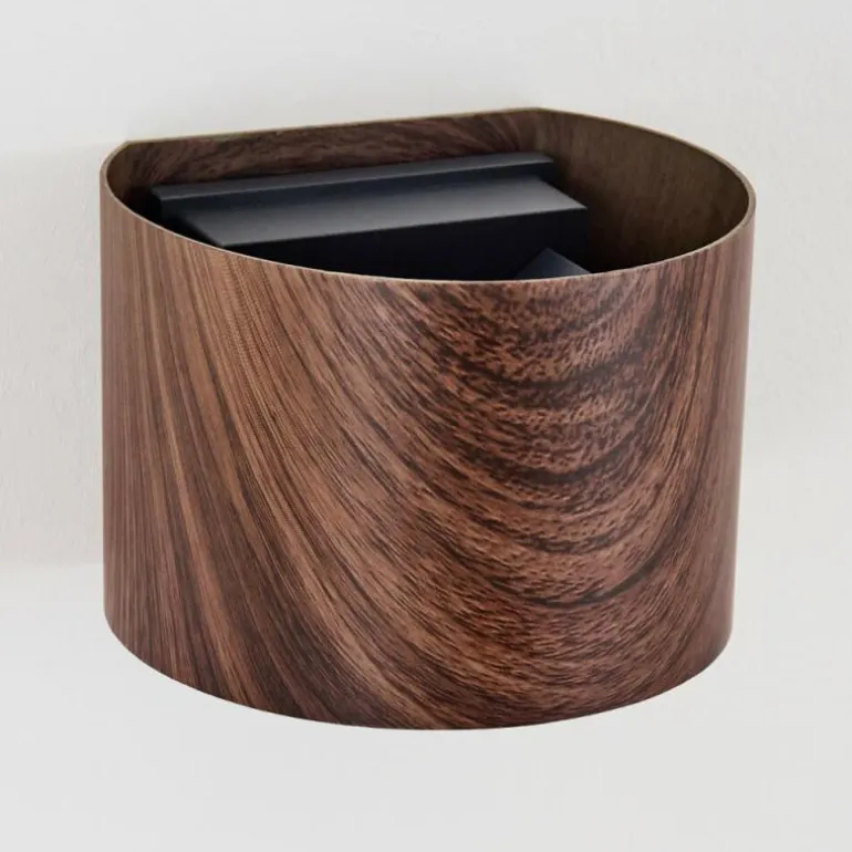 Tamarin Lampe murale d´extérieur, Luminaire Up & Down, Applique murale LED Couleur bois, Noir, 1 lumière